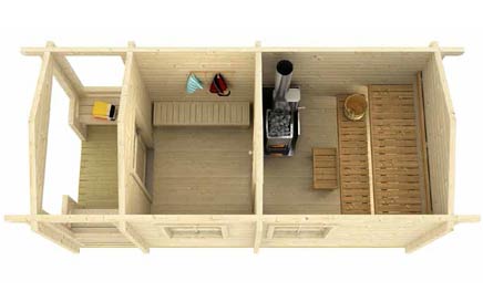 The Oskari Sauna Inside