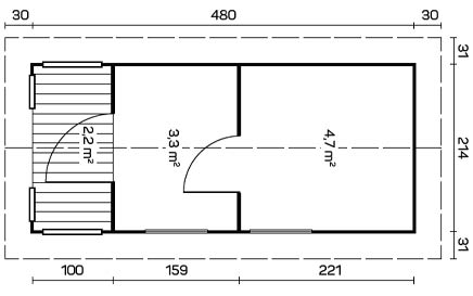 The Oskari Sauna Size